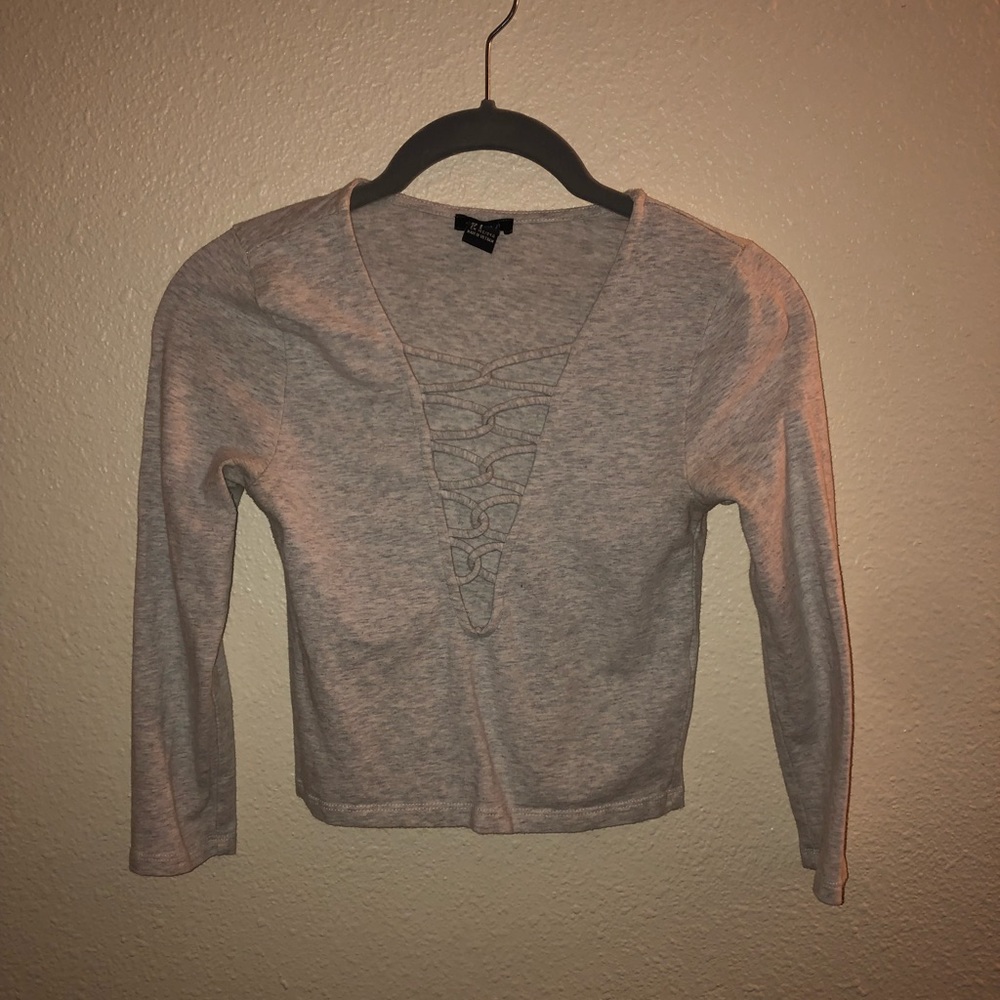 Grey crop top